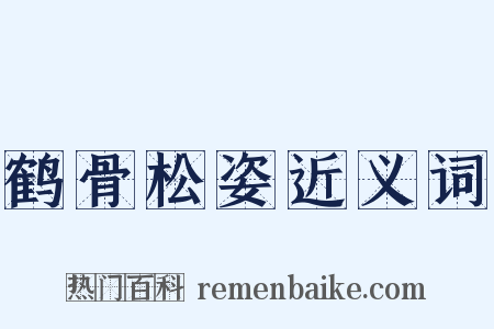 鹤骨松姿近义词是什么意思的图片